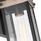 Nuvo Homestead 1-Lgt Medium Wall Lantern - Matte Black & Wood / Clear Seed 60/7541 - alternate 5